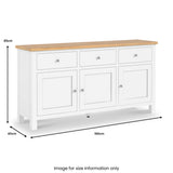 Farrow-XL-3-Door-and-3-Drawer-Sideboard-White from Roseland Furniture