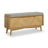 Flintham Oak Storage Bench Dims from Roseland Furniture