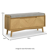 Flintham Oak Storage Bench Dims from Roseland Furniture