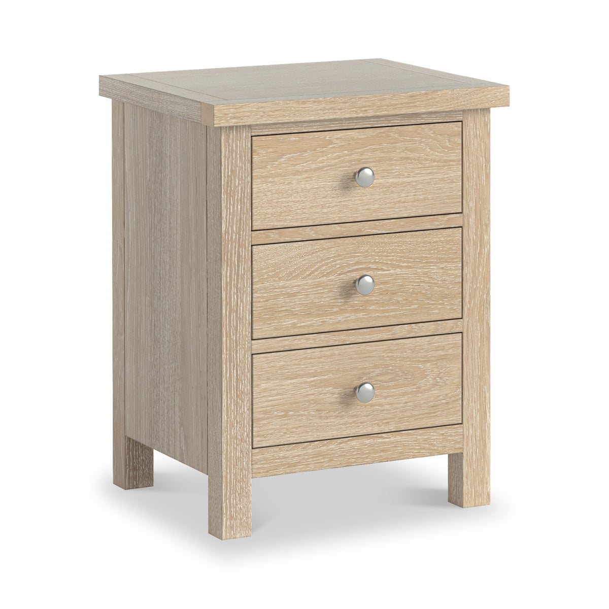 Farrow-oak-xl-3-drawer-bedside  from Roseland Furniture