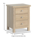 Farrow-oak-xl-3-drawer-bedside  from Roseland Furniture