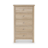 Farrow Oak XL 5 Drawer Tallboy from Roseland Furniture