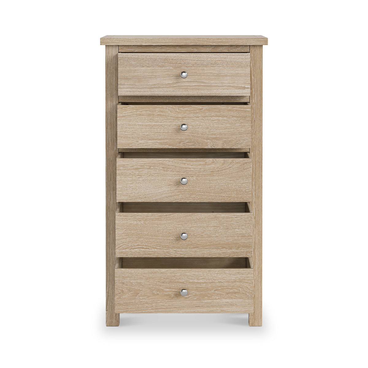 Farrow Oak XL 5 Drawer Tallboy from Roseland Furniture