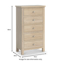 Farrow-Oak-XL-5-Drawer-Tallboy from Roseland Furniture