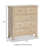 Farrow-Oak-XL-2-Over-3-Drawer-Chest from Roseland Furniture