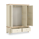 Farrow XL Triple Wardrobe with 2 Drawers from Roseland Furniture