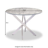 Seth White and Grey Round Dining Table from Roseland