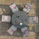 Maze New York 6 Seat Round Dining Set