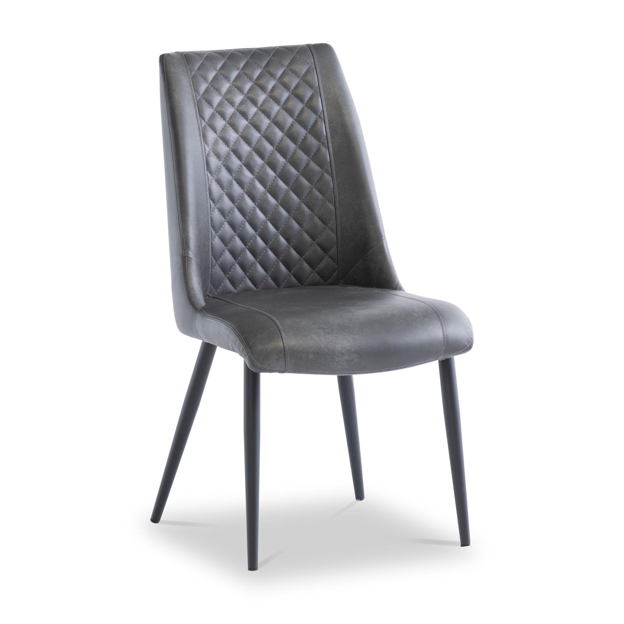 Faux leather quilted dining chairs new arrivals