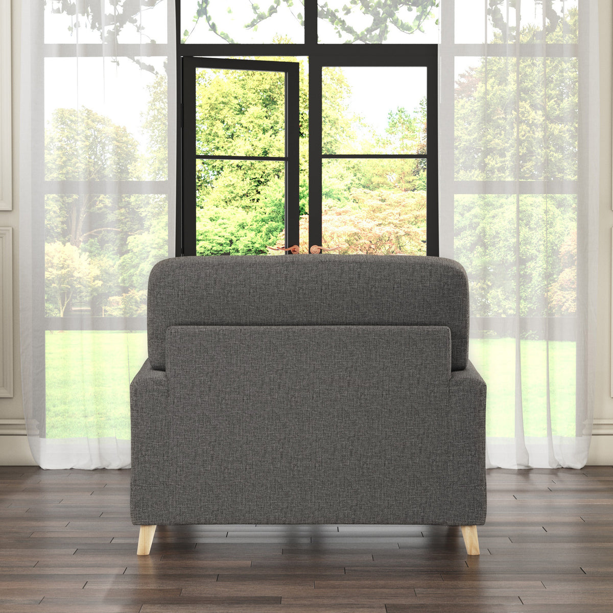 Foxton Charcoal Snuggler Armchair from Roseland furniture