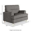 Foxton Charcoal Snuggler Armchair dimensions