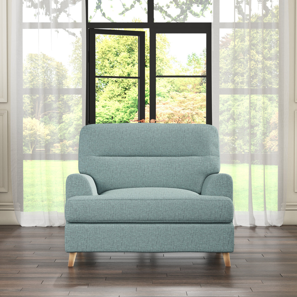 Foxton Teal Snuggler Armchair from Roseland furniture