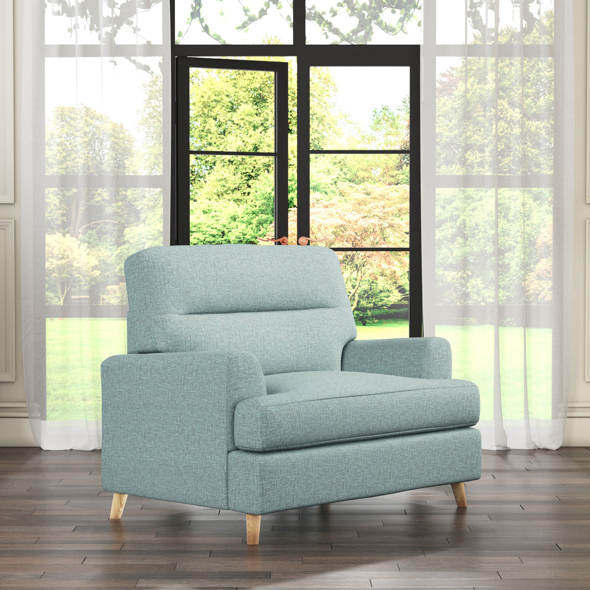 Foxton Teal Snuggler Armchair from Roseland furniture