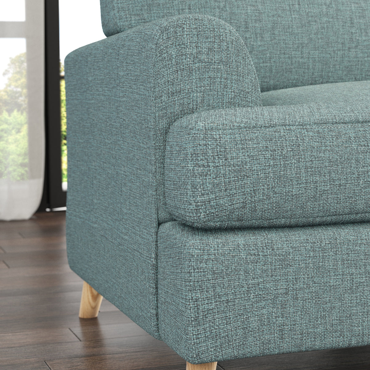 Foxton Teal Snuggler Armchair from Roseland furniture