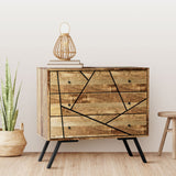 Maddox Grooved Mango Wood 3 Drawer Chest