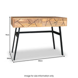 Maddox Grooved Mango Wood 2 Drawer Console Table for Hallway