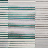 Horizontal lines in varying shades of blue, gray, and white create a textured abstract pattern.