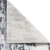 Aldrin Grey Distressed Metallic Effect Rug