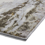 Aldrin Gold Distressed Metallic Effect Rug