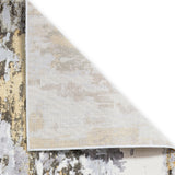 Aldrin Gold Distressed Metallic Effect Rug