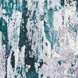 Aldrin Green Distressed Metallic Effect Rug