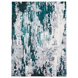 Aldrin Green Distressed Metallic Effect Rug from Roseland furniture