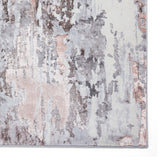 Aldrin Rose Distressed Metallic Effect Rug