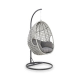 Maze Ascot Grey Outdoor Hanging Egg Chair from Roseland Furniture