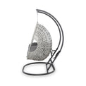 Maze Ascot Grey Double Hanging Egg Chair from Roseland Furniture