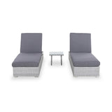 Maze Ascot Grey Rattan Sunlounger Set