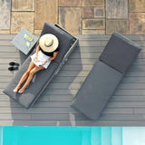 Maze Ascot Grey Rattan Sunlounger Set