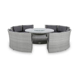 Maze Ascot Grey Round Rattan Dining Set with Rising Table from Roseland Furniture