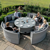 Maze Ascot Grey Round Rattan Dining Set with Rising Table from Roseland Furniture