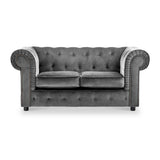 Kingswell-velvet-2-seater-sofa-grey from Roseland Furniture