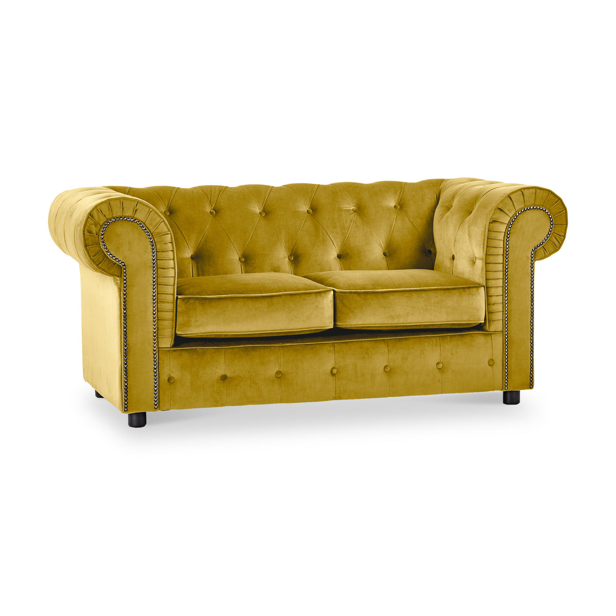 Kingswell-velvet-2-seater-sofa-turmeric from Roseland Furniture