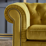 Kingswell-velvet-2-seater-sofa-turmeric from Roseland Furniture