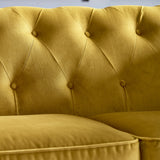 Kingswell-velvet-2-seater-sofa-turmeric from Roseland Furniture