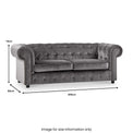 Kingswell-velvet-3-seater-sofa-grey from Roseland Furniture