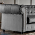 Kingswell-velvet-3-seater-sofa-grey from Roseland Furniture