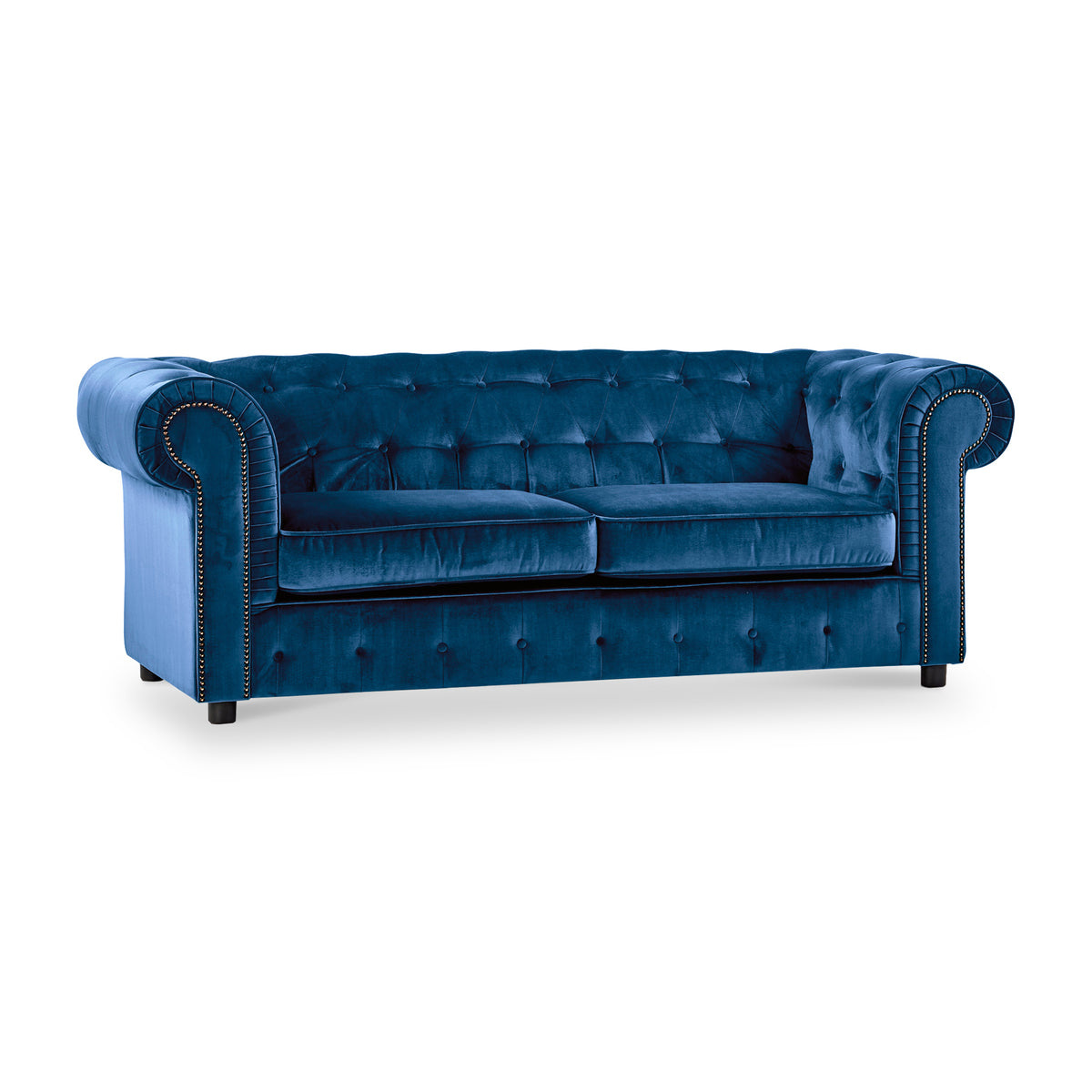 Kingswell-velvet-3-seater-sofa-indigo from Roseland Furniture