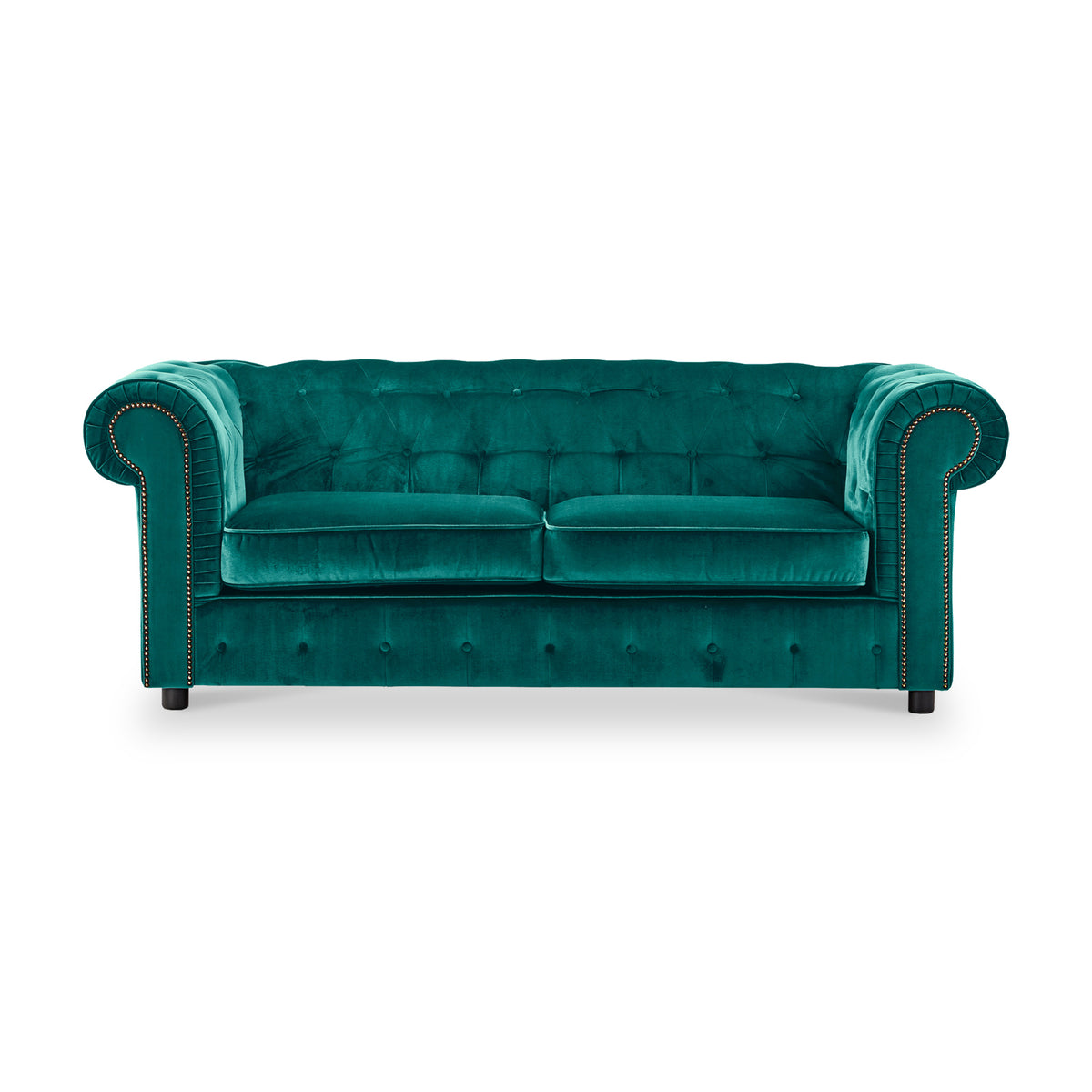 Kingswell-velvet-3-seater-sofa-teal from Roseland Furniture