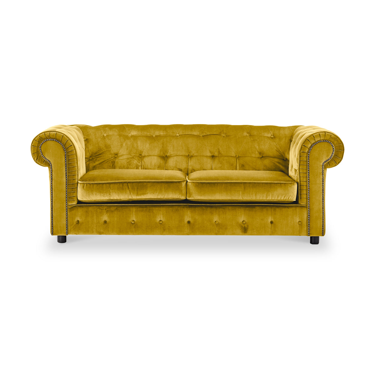 Kingswell-velvet-3-seater-sofa-turmeric from Roseland Furniture