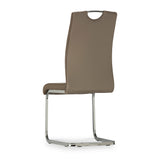 Capri Latte Faux Leather Dining Chair