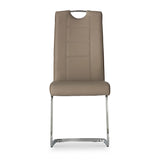 Capri Latte Faux Leather Dining Chair