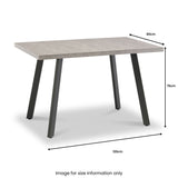 Sigvard-120cm-Rhine-Light-Grey-Dining-Table from Roseland Furniture