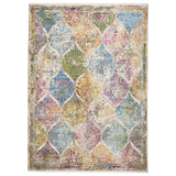 Thea Multicoloured Distressed Traditional Rug from Roseland Furniture