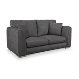 Oakley-faux-leather-3-seater-sofa-charcoal from Roseland Furniture