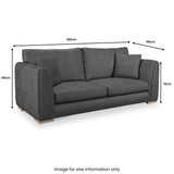 Oakley-faux-leather-3-seater-sofa-charcoal from Roseland Furniture