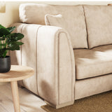 Oakley-faux-leather-3-seater-sofa-mink from Roseland Furniture