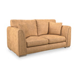 Oakley-faux-leather-3-seater-sofa-tan from Roseland Furniture